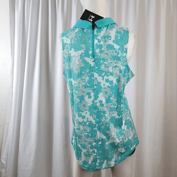 Under Armour womens Sz large blue zinger rise polo top - Picture 3 of 6